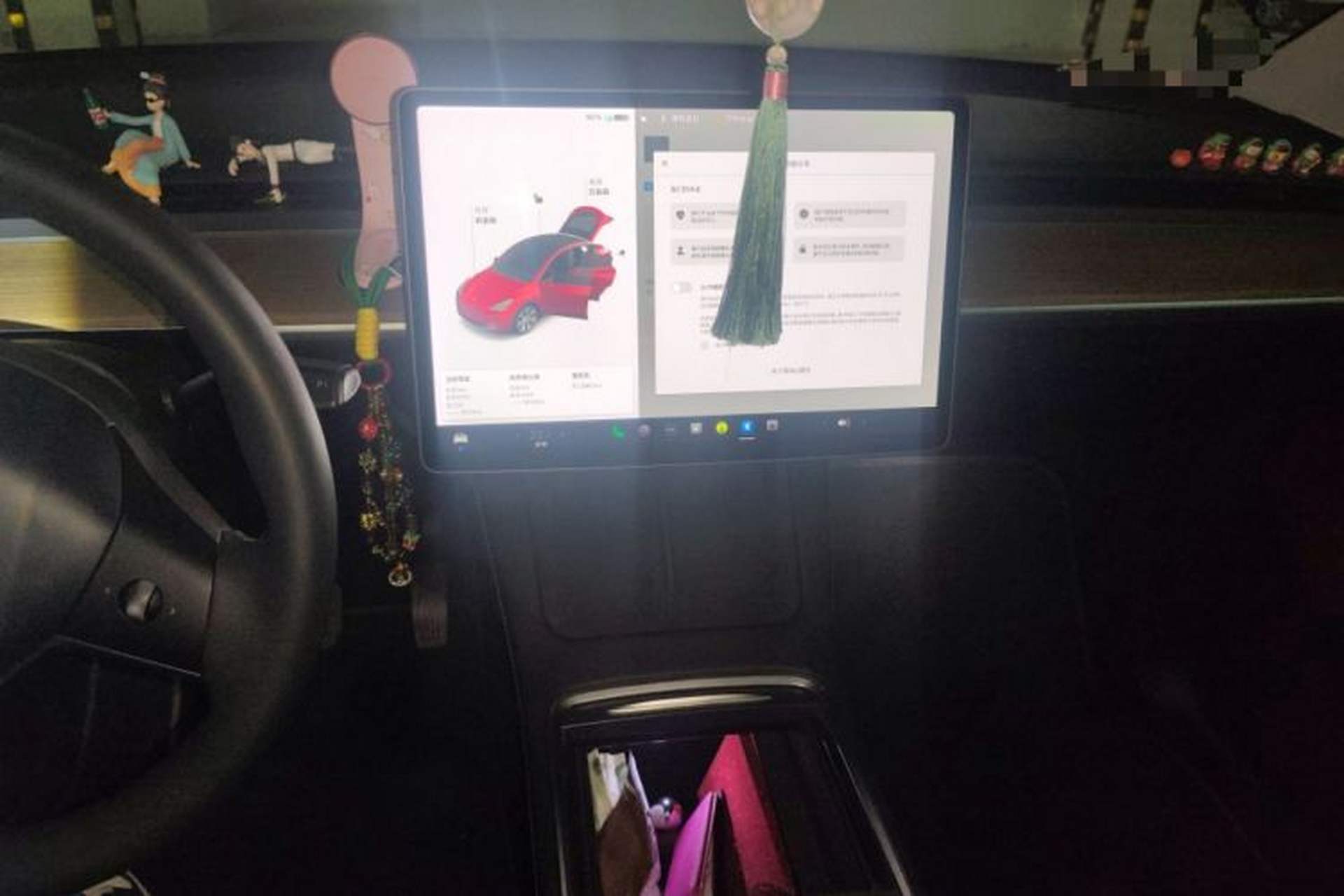 Used Tesla Model Y 2021 Standard Range Rear-Wheel Drive Version Audio And AC Panel