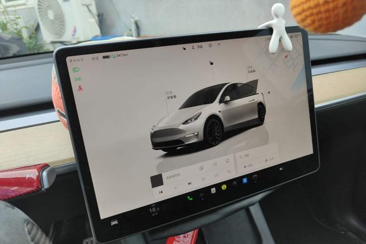 Used Tesla Model Y 2021 Performance High-Performance All-Wheel-Drive Version Audio And AC Panel