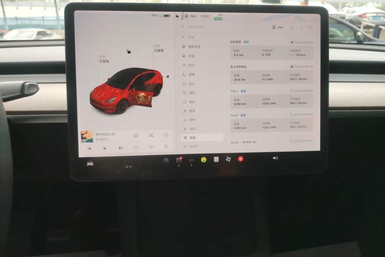 Used Tesla Model Y 2021 Long-Range All-Wheel-Drive Version Audio And AC Panel