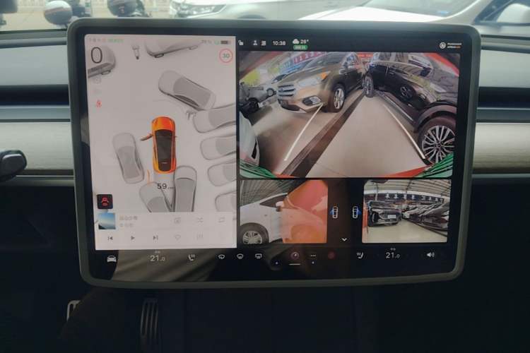 Used Tesla Model Y 2021 Standard Range Rear-Wheel Drive Version Audio And AC Panel