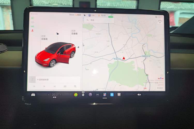Used Tesla Model Y 2021 Standard Range Rear-Wheel Drive Version Audio And AC Panel