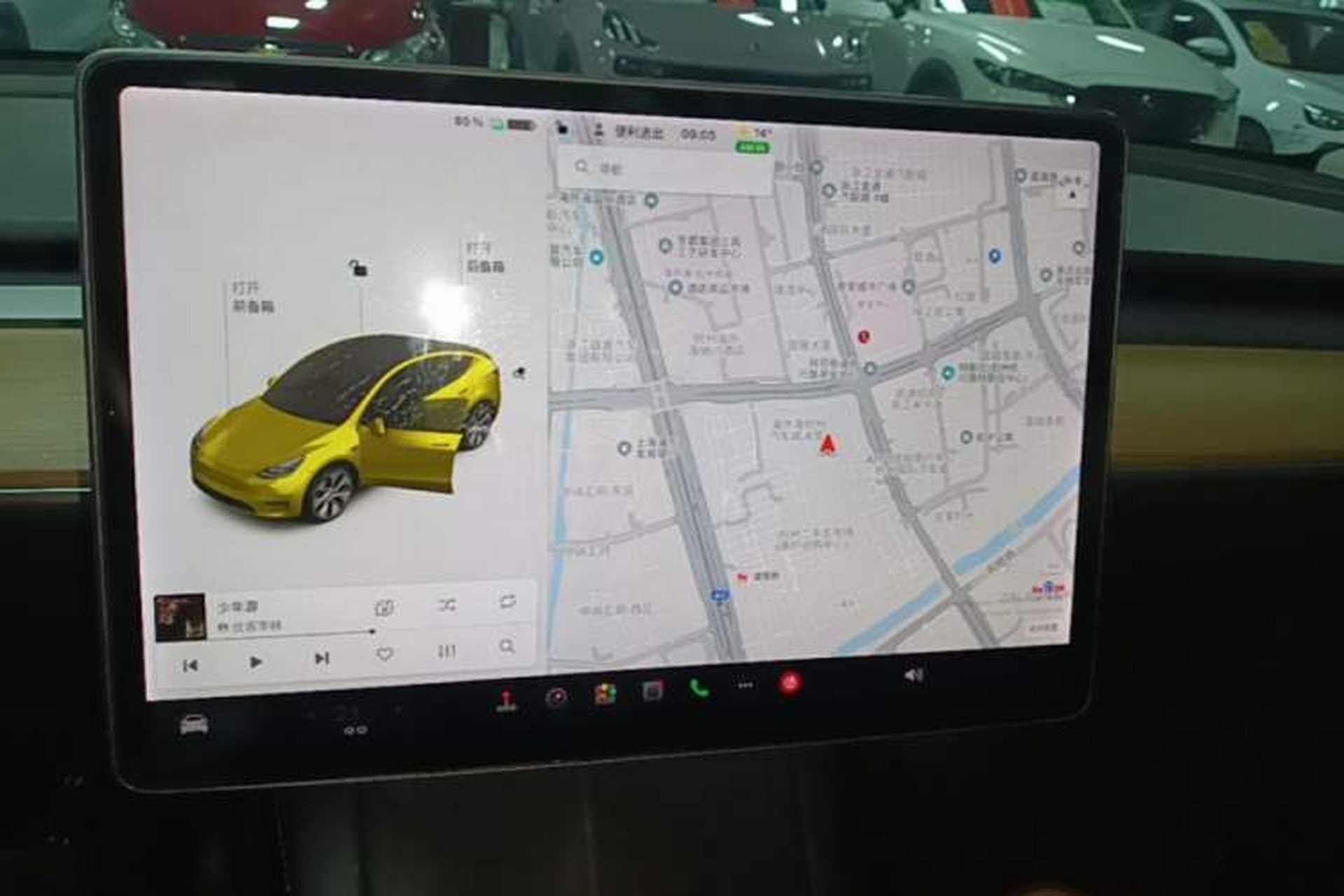 Used Tesla Model Y 2021 Long-Range All-Wheel-Drive Version Audio And AC Panel