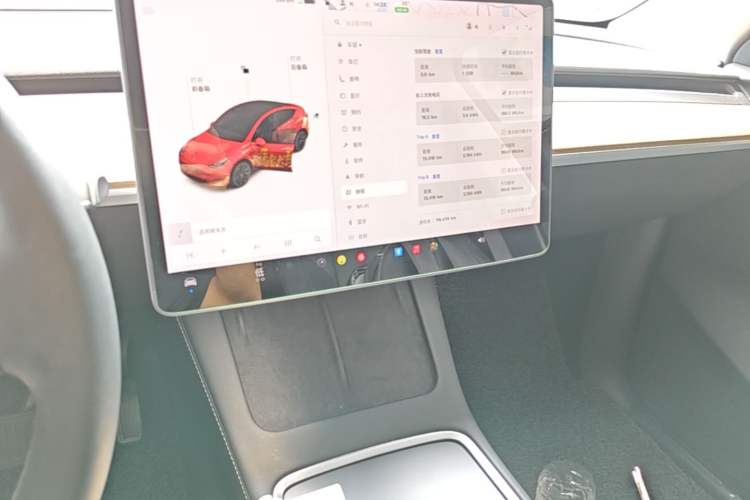 Used Tesla Model Y 2021 Long-Range All-Wheel-Drive Version Audio And AC Panel