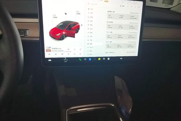 Used Tesla Model Y 2021 Long-Range All-Wheel-Drive Version Audio And AC Panel