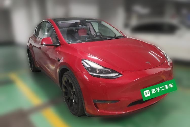 Used Tesla Model Y 2021 Long-Range All-Wheel-Drive Version Front Right 45 Deg