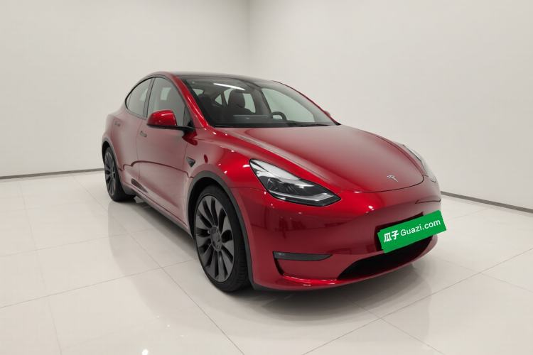 Used Tesla Model Y 2021 Performance High-Performance All-Wheel-Drive Version Front Right 45 Deg