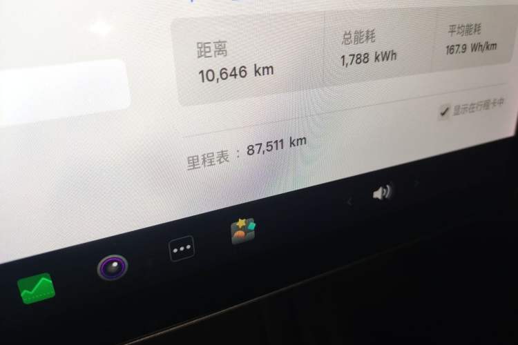 Used Tesla Model Y 2021 Long-Range All-Wheel-Drive Version Odometer Close Up