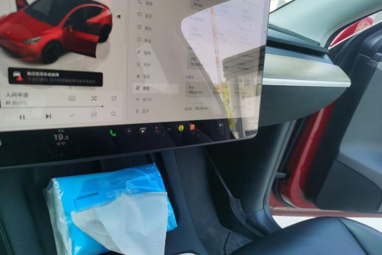 Used Tesla Model Y 2021 Performance High-Performance All-Wheel-Drive Version Odometer Close Up