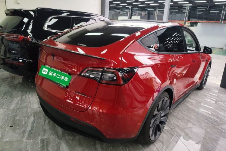 Used Tesla Model Y 2021 Performance High-Performance All-Wheel-Drive Version Rear Right 45 Deg