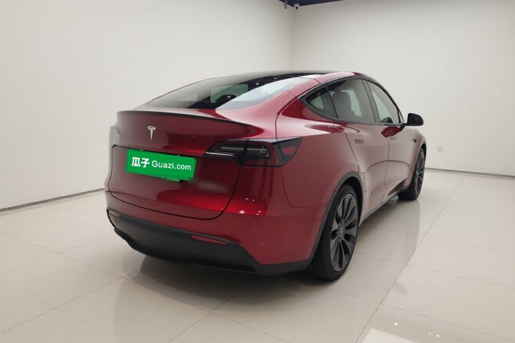 Used Tesla Model Y 2021 Performance High-Performance All-Wheel-Drive Version Rear Right 45 Deg