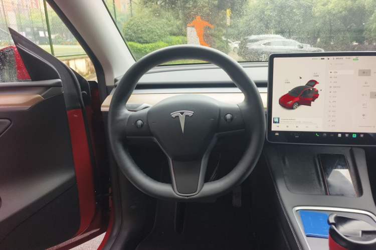 Used Tesla Model Y 2021 Standard Range Rear-Wheel Drive Version Steering Wheel