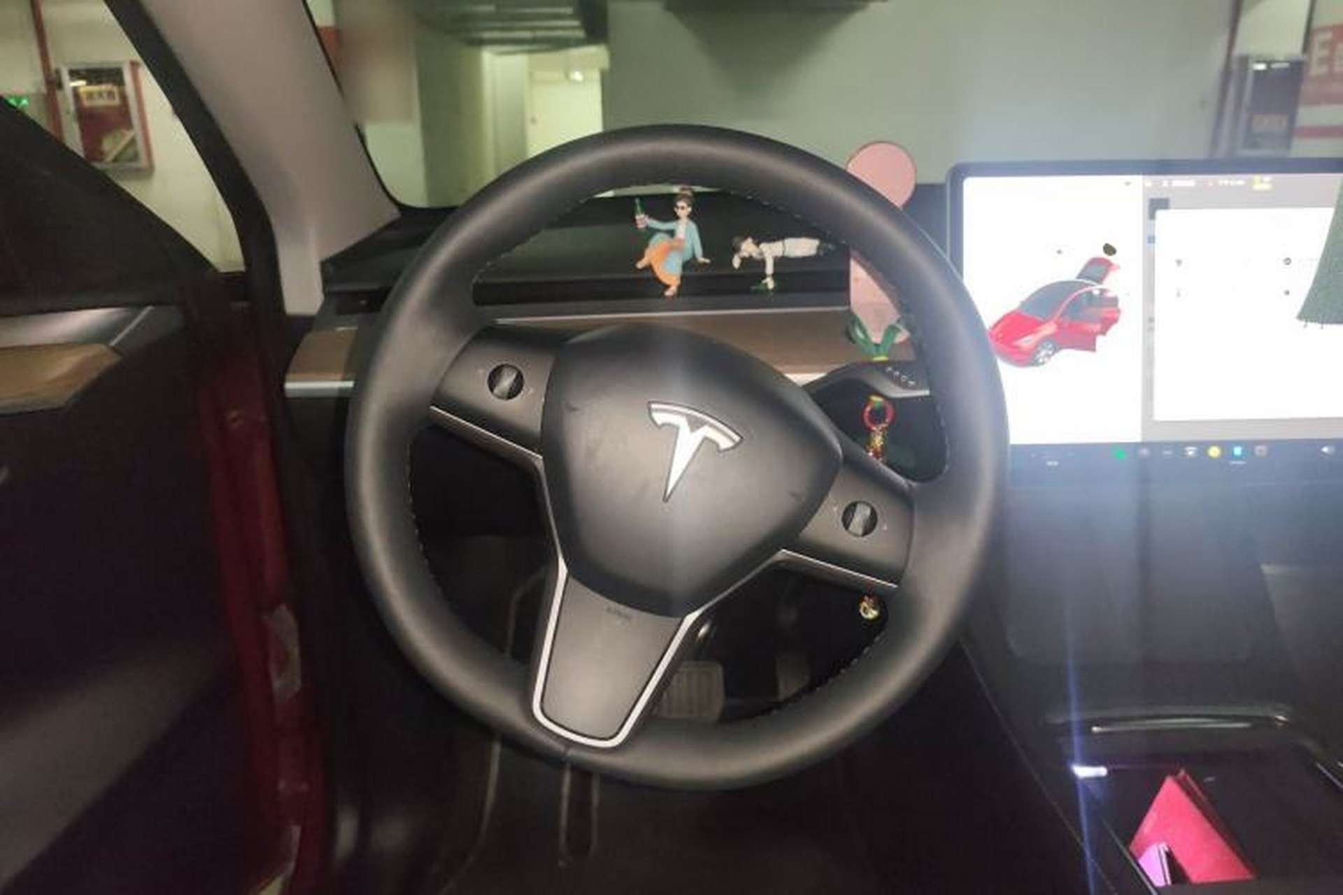 Used Tesla Model Y 2021 Standard Range Rear-Wheel Drive Version Steering Wheel