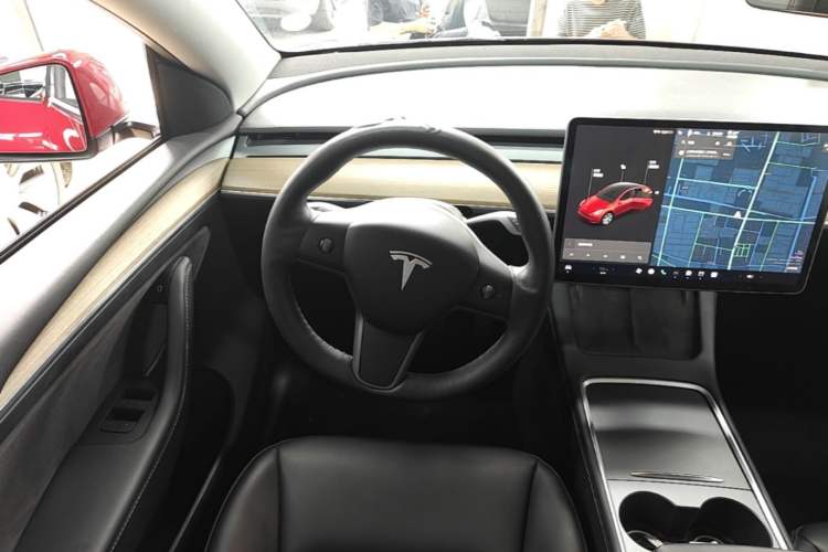 Used Tesla Model Y 2021 Standard Range Rear-Wheel Drive Version Steering Wheel