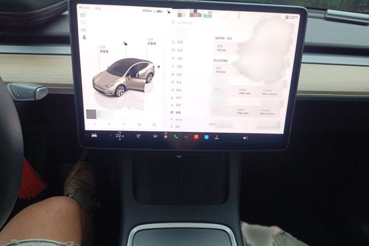 Used Tesla Model Y 2021 Revised Version 2 Long-Range All-Wheel-Drive Edition Audio And AC Panel