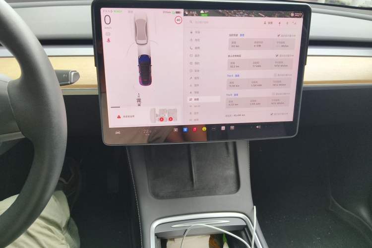 Used Tesla Model Y 2021 Standard Range Rear-Wheel Drive Version Audio And AC Panel