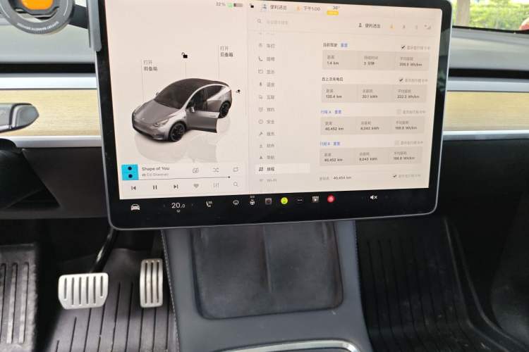 Used Tesla Model Y 2021 Performance High-Performance All-Wheel-Drive Version Audio And AC Panel