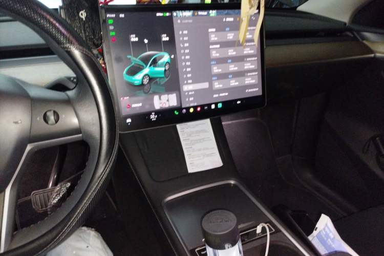 Used Tesla Model Y 2021 Long-Range All-Wheel-Drive Version 3D7 Audio And AC Panel
