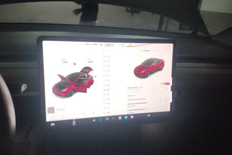Used Tesla Model Y 2021 Long-Range All-Wheel-Drive Version Audio And AC Panel