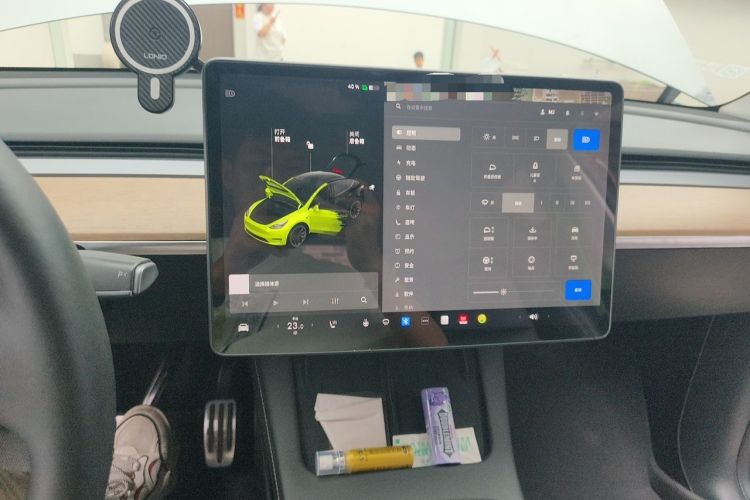 Used Tesla Model Y 2021 Long-Range All-Wheel-Drive Version Audio And AC Panel