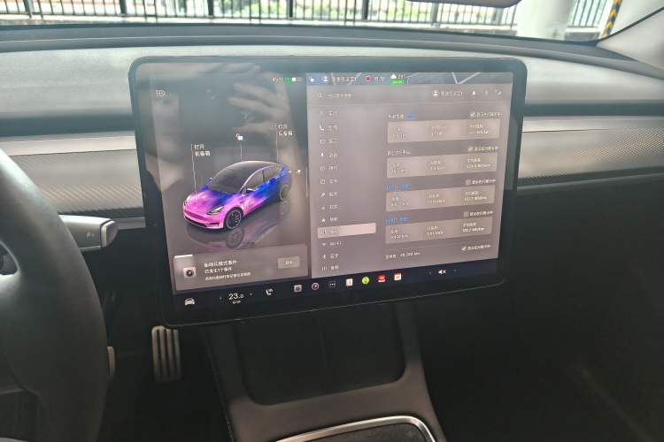 Used Tesla Model Y 2021 Performance High-Performance All-Wheel-Drive Version Audio And AC Panel