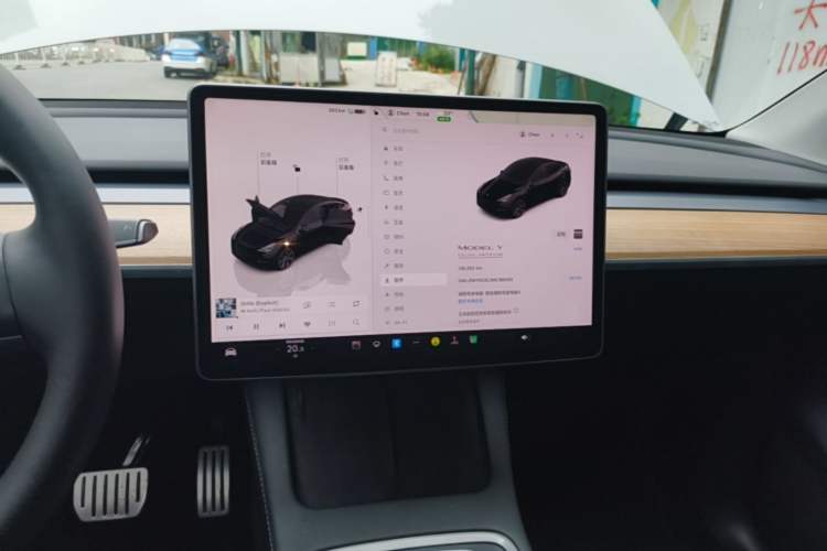 Used Tesla Model Y 2021 Performance High-Performance All-Wheel-Drive Version Audio And AC Panel