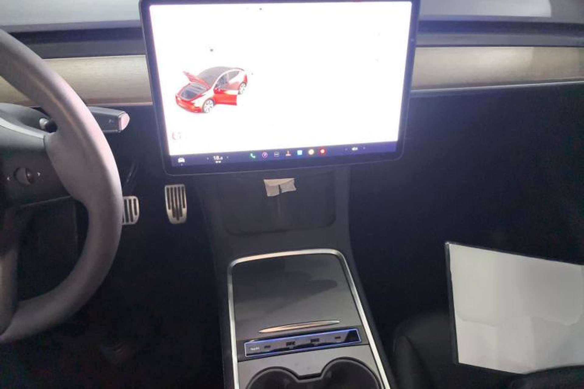 Used Tesla Model Y 2021 Long-Range All-Wheel-Drive Version 3D7 Center Console