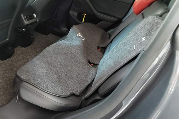 Used Tesla Model Y 2021 Long-Range All-Wheel-Drive Version 3D7 Left Rear Seat