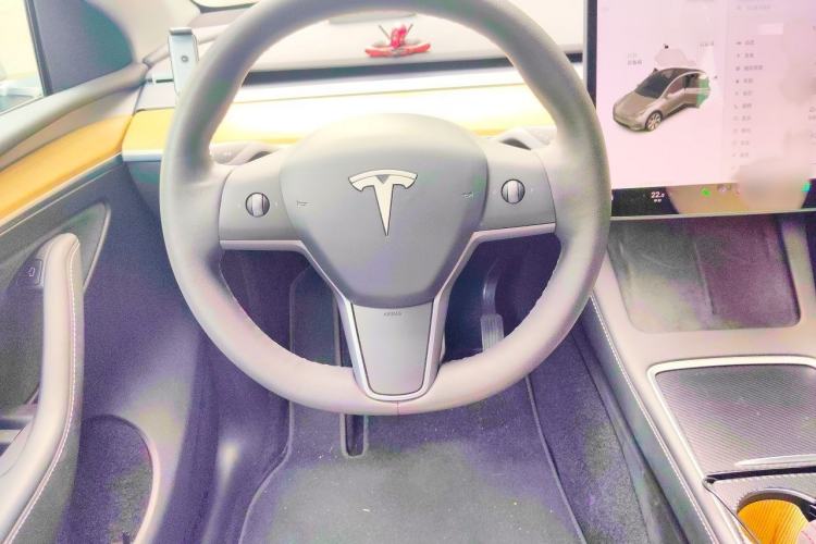 Used Tesla Model Y 2021 Standard Range Rear-Wheel Drive Version Steering Wheel