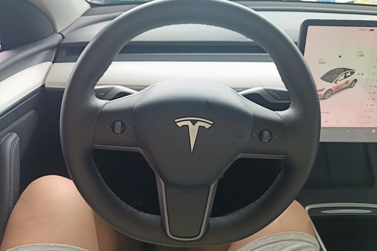 Used Tesla Model Y 2021 Standard Range Rear-Wheel Drive Version Steering Wheel