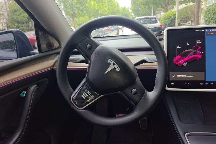 Used Tesla Model Y 2021 Standard Range Rear-Wheel Drive Version Steering Wheel