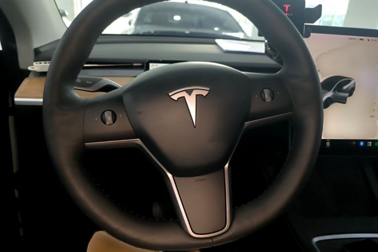 Used Tesla Model Y 2021 Long-Range All-Wheel-Drive Version Steering Wheel
