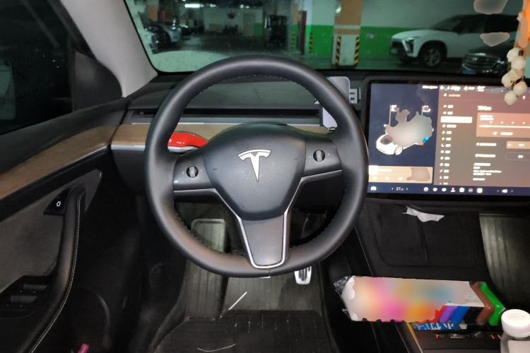 Used Tesla Model Y 2021 Standard Range Rear-Wheel Drive Version Steering Wheel
