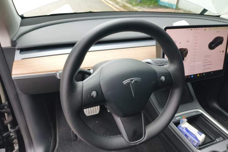 Used Tesla Model Y 2021 Performance High-Performance All-Wheel-Drive Version Steering Wheel