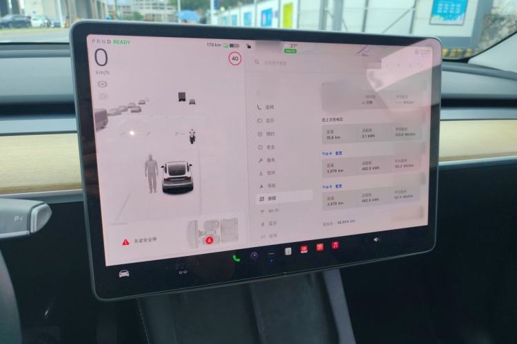 Used Tesla Model Y 2021 Standard Range Rear-Wheel Drive Version Audio And AC Panel