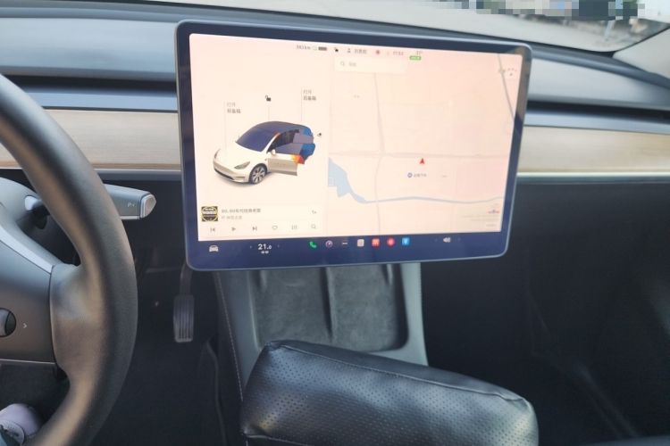 Used Tesla Model Y 2021 Standard Range Rear-Wheel Drive Version Audio And AC Panel