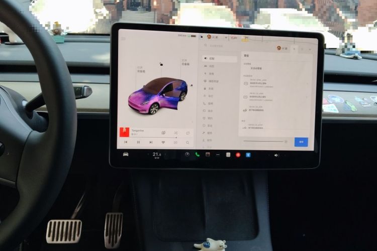 Used Tesla Model Y 2021 Standard Range Rear-Wheel Drive Version Audio And AC Panel