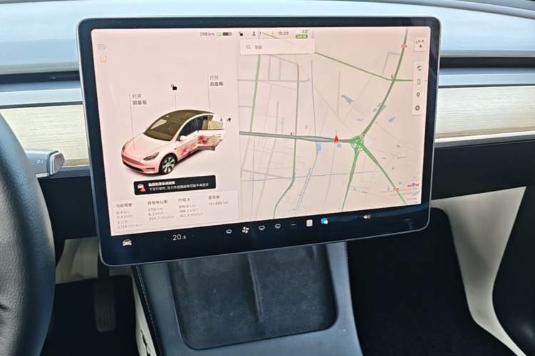Used Tesla Model Y 2021 Long-Range All-Wheel-Drive Version 3D7 Audio And AC Panel