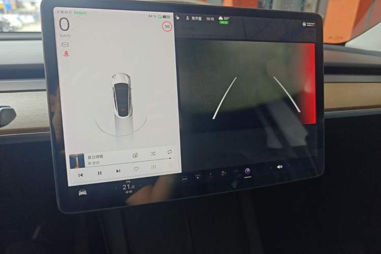 Used Tesla Model Y 2021 Long-Range All-Wheel-Drive Version Audio And AC Panel