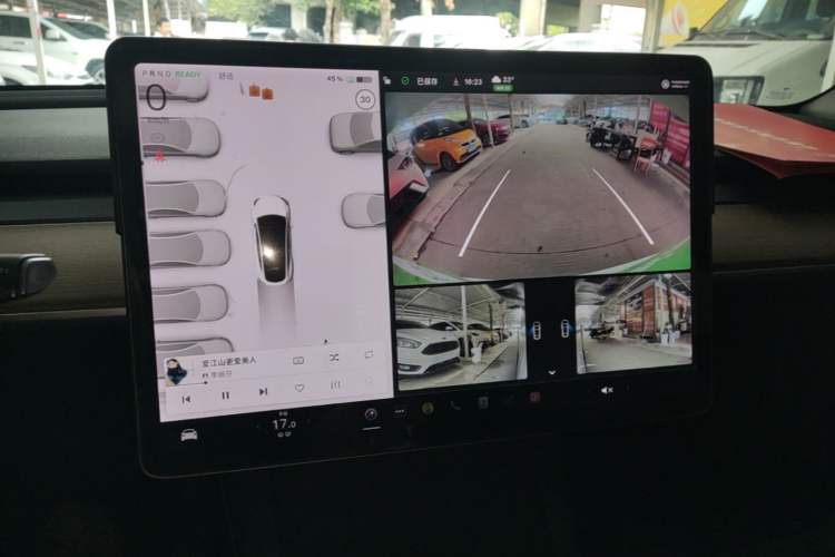 Used Tesla Model Y 2021 Standard Range Rear-Wheel Drive Version Audio And AC Panel