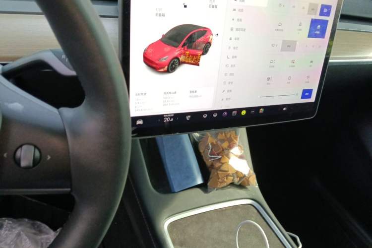 Used Tesla Model Y 2021 Standard Range Rear-Wheel Drive Version Audio And AC Panel