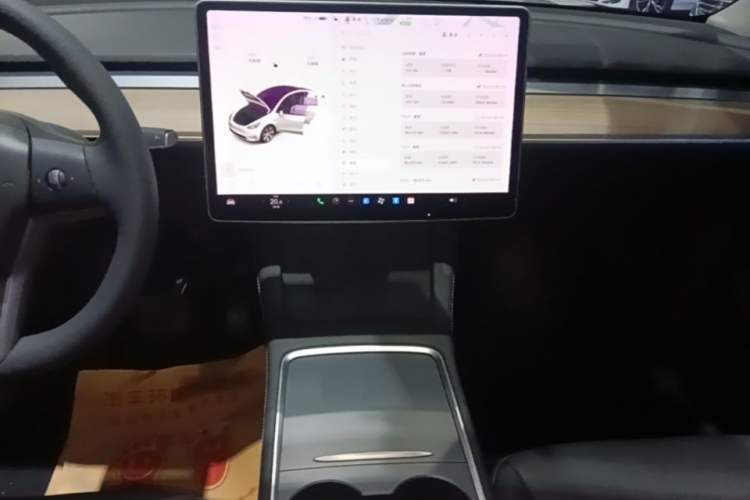 Used Tesla Model Y 2021 Standard Range Rear-Wheel Drive Version Audio And AC Panel