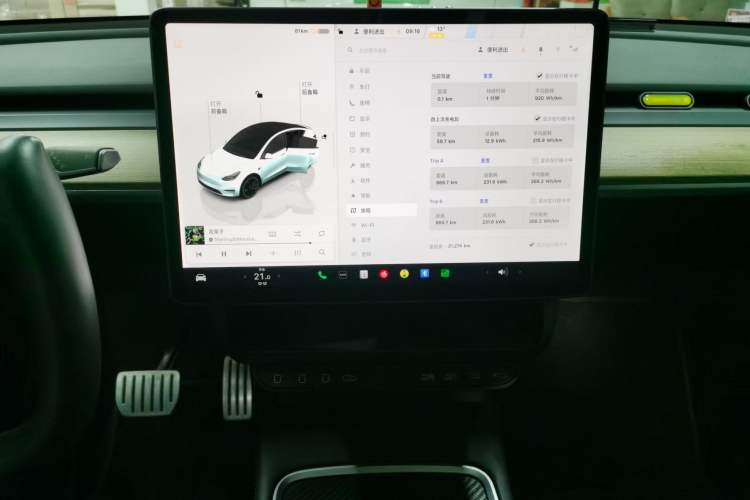Used Tesla Model Y 2021 Performance High-Performance All-Wheel-Drive Version Audio And AC Panel