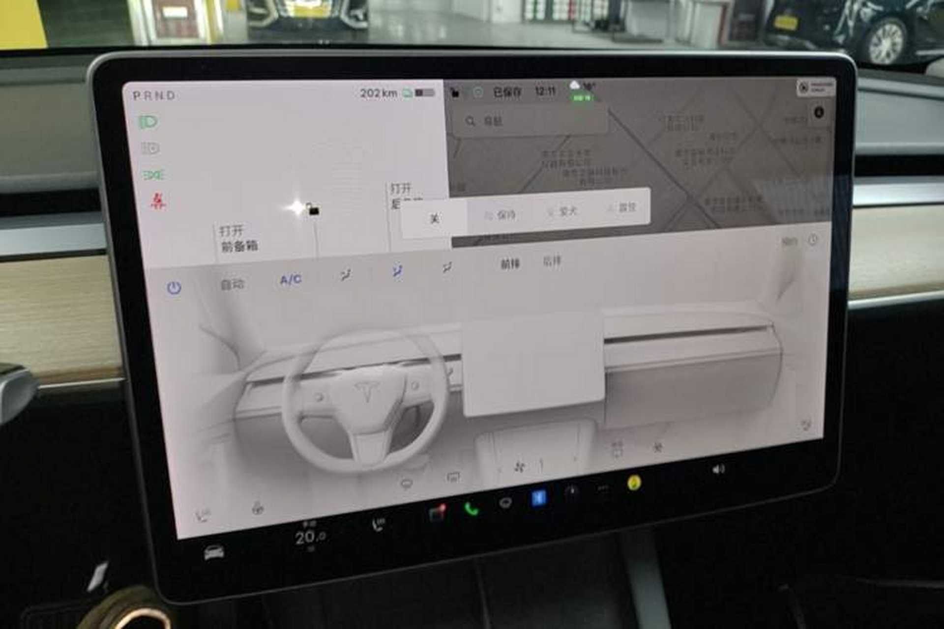 Used Tesla Model Y 2021 Long-Range All-Wheel-Drive Version 3D7 Audio And AC Panel