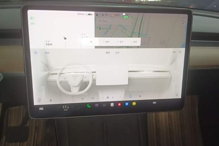 Used Tesla Model Y 2021 Standard Range Rear-Wheel Drive Version Audio And AC Panel