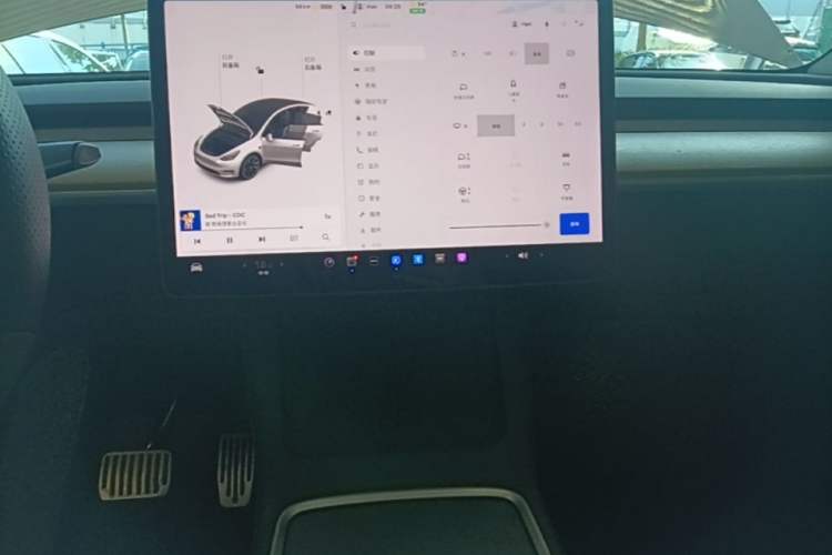 Used Tesla Model Y 2021 Standard Range Rear-Wheel Drive Version Audio And AC Panel
