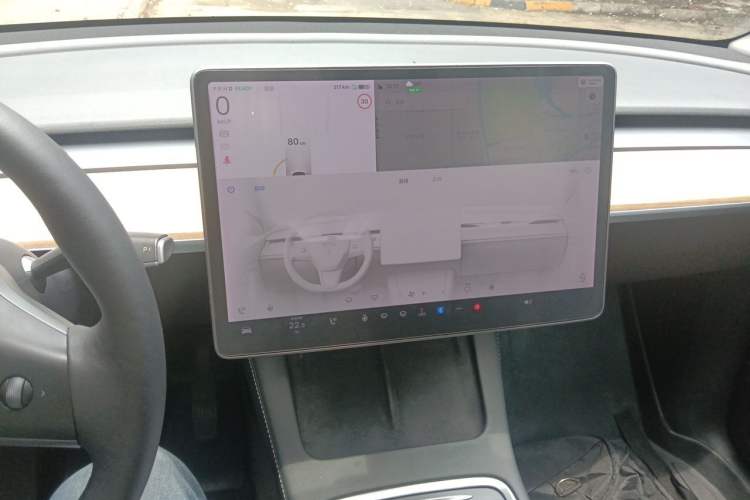 Used Tesla Model Y 2021 Long-Range All-Wheel-Drive Version Audio And AC Panel