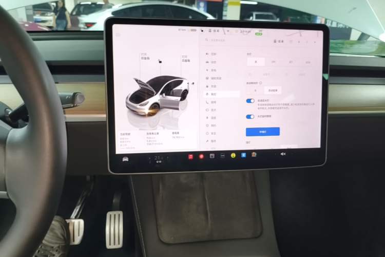Used Tesla Model Y 2021 Performance High-Performance All-Wheel-Drive Version Audio And AC Panel