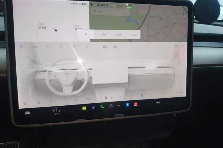 Used Tesla Model Y 2021 Long-Range All-Wheel-Drive Version 3D7 Audio And AC Panel