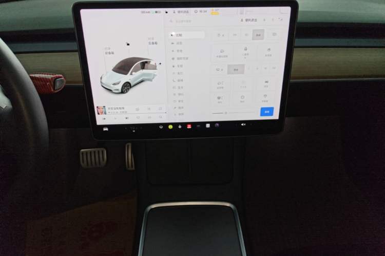Used Tesla Model Y 2021 Long-Range All-Wheel-Drive Version Audio And AC Panel