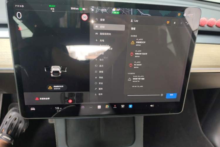 Used Tesla Model Y 2021 Standard Range Rear-Wheel Drive Version Audio And AC Panel